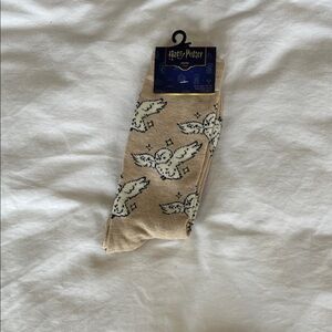 Harry Potter. Tan Socks with Owl Pattern